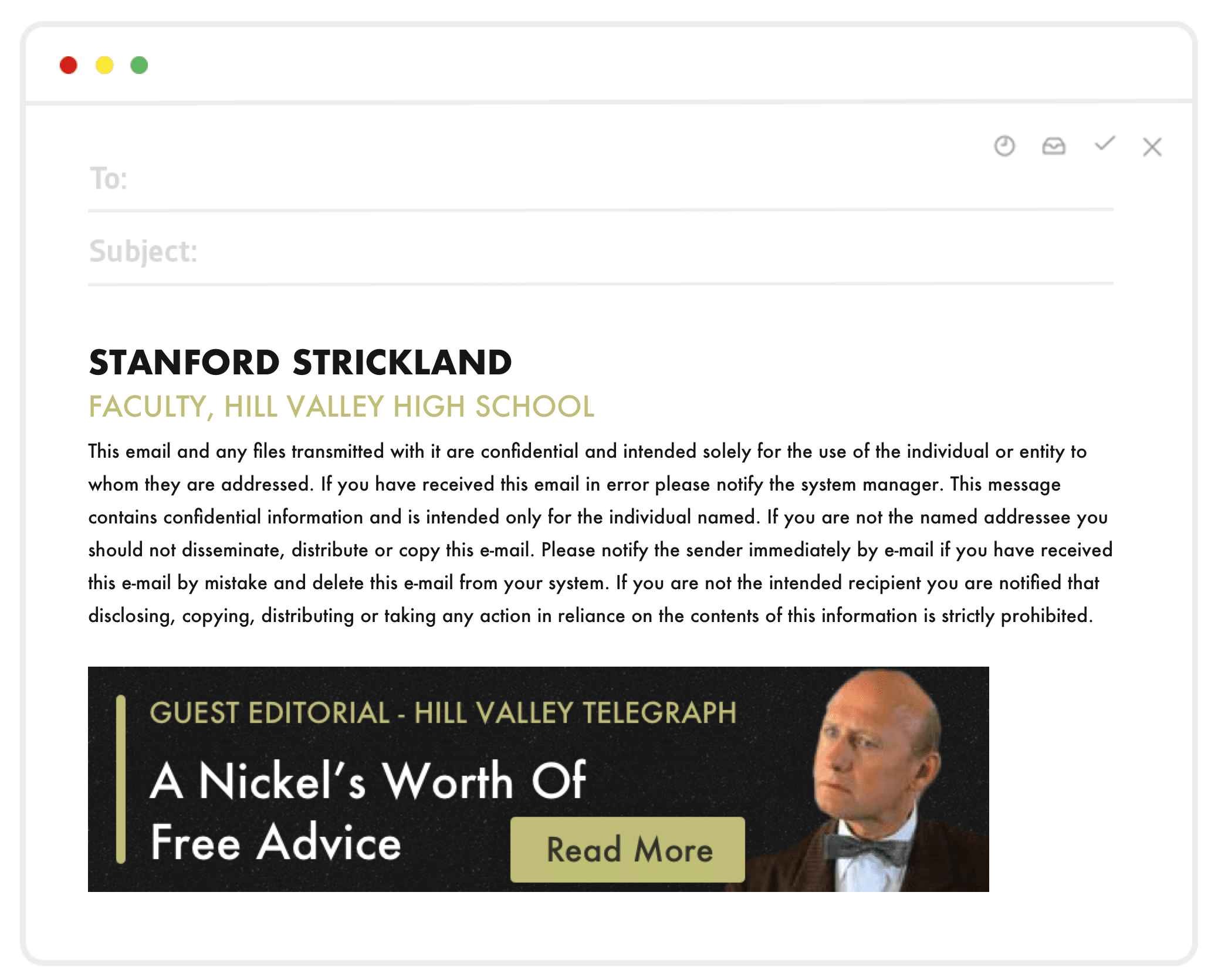 Strickland cool email signature example