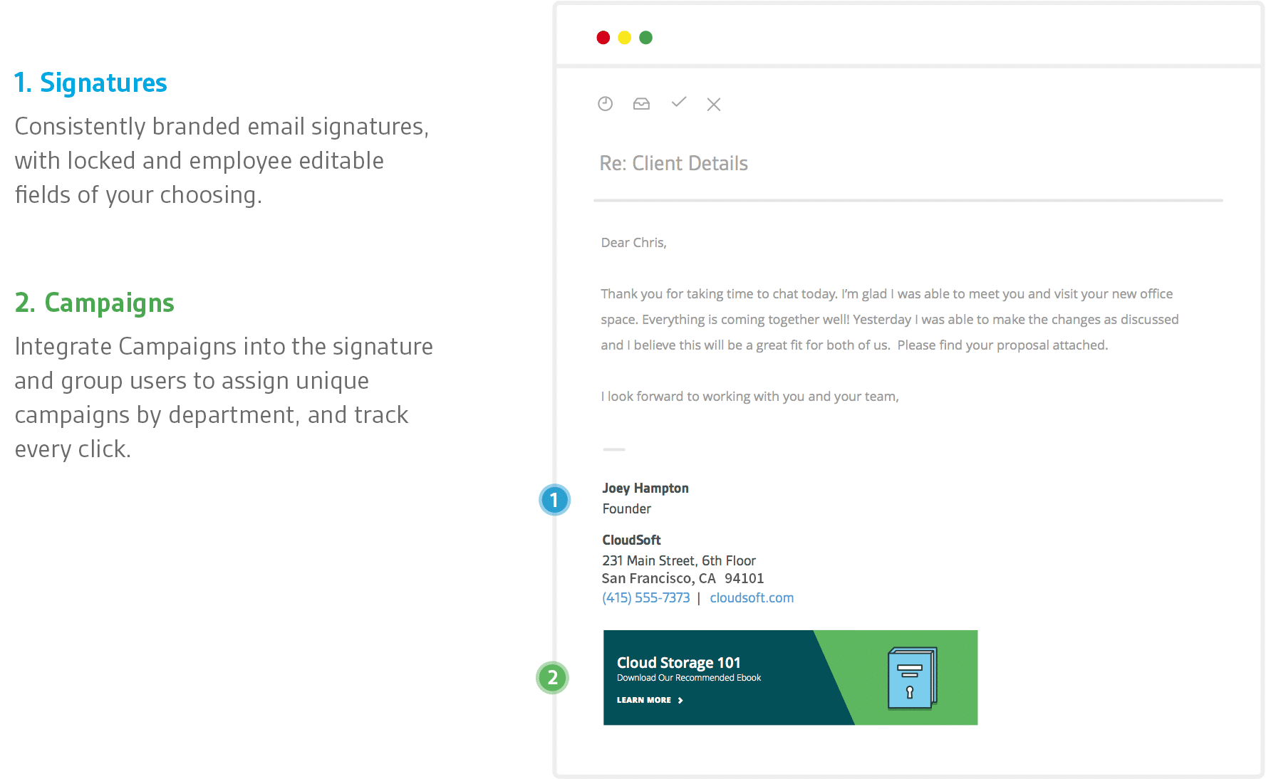 Layout: great email signatures from Sigstr