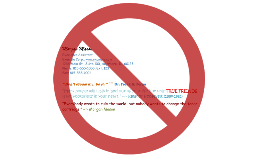 Here is what not to do with your html email signature generator