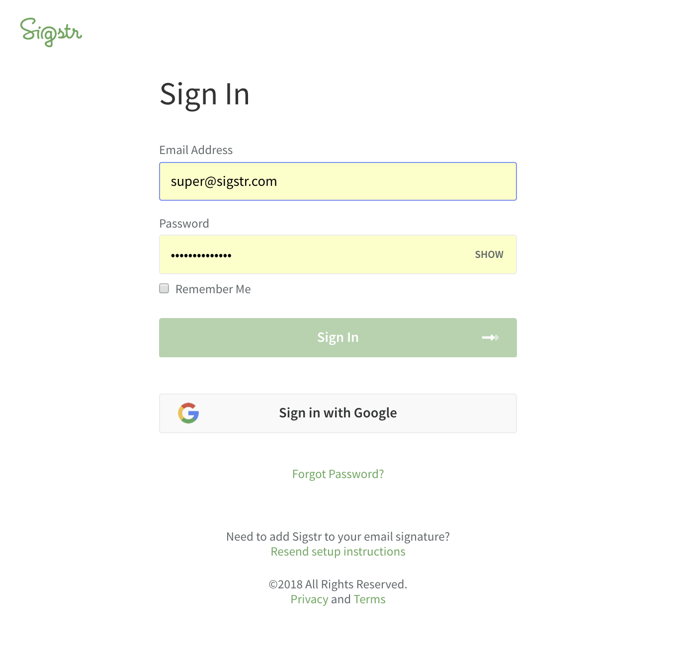 Sigstr Product Release