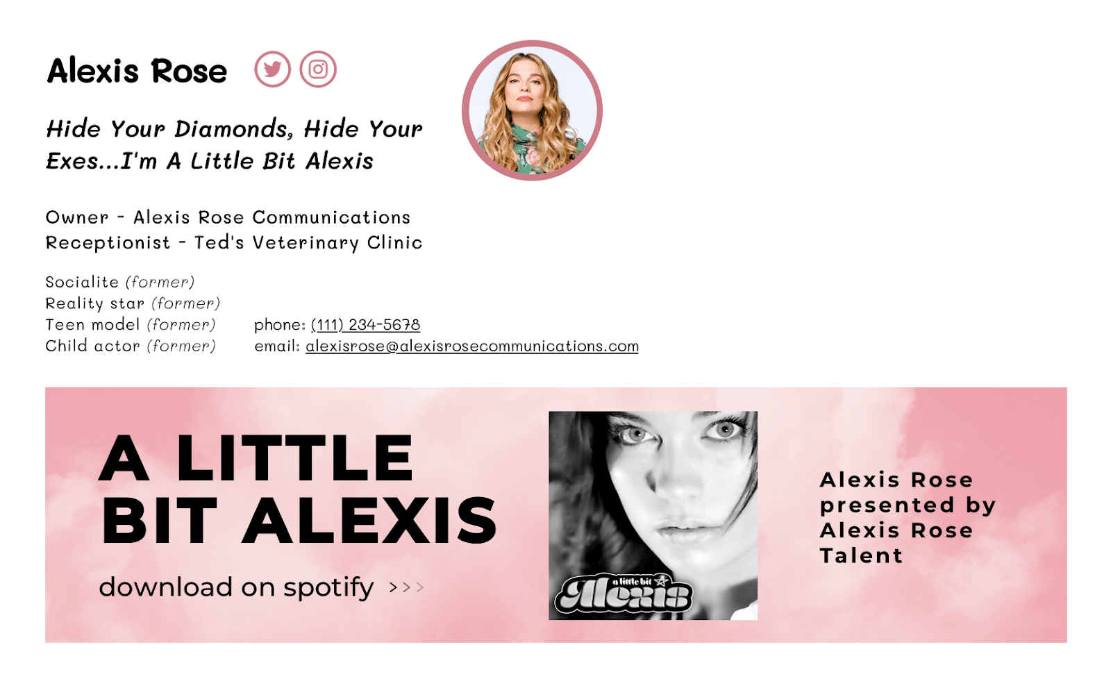 Alexis Rose Email Signature