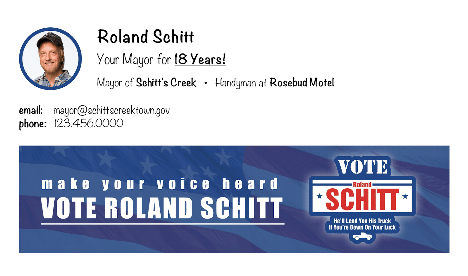 Roland Schitt Email Signature